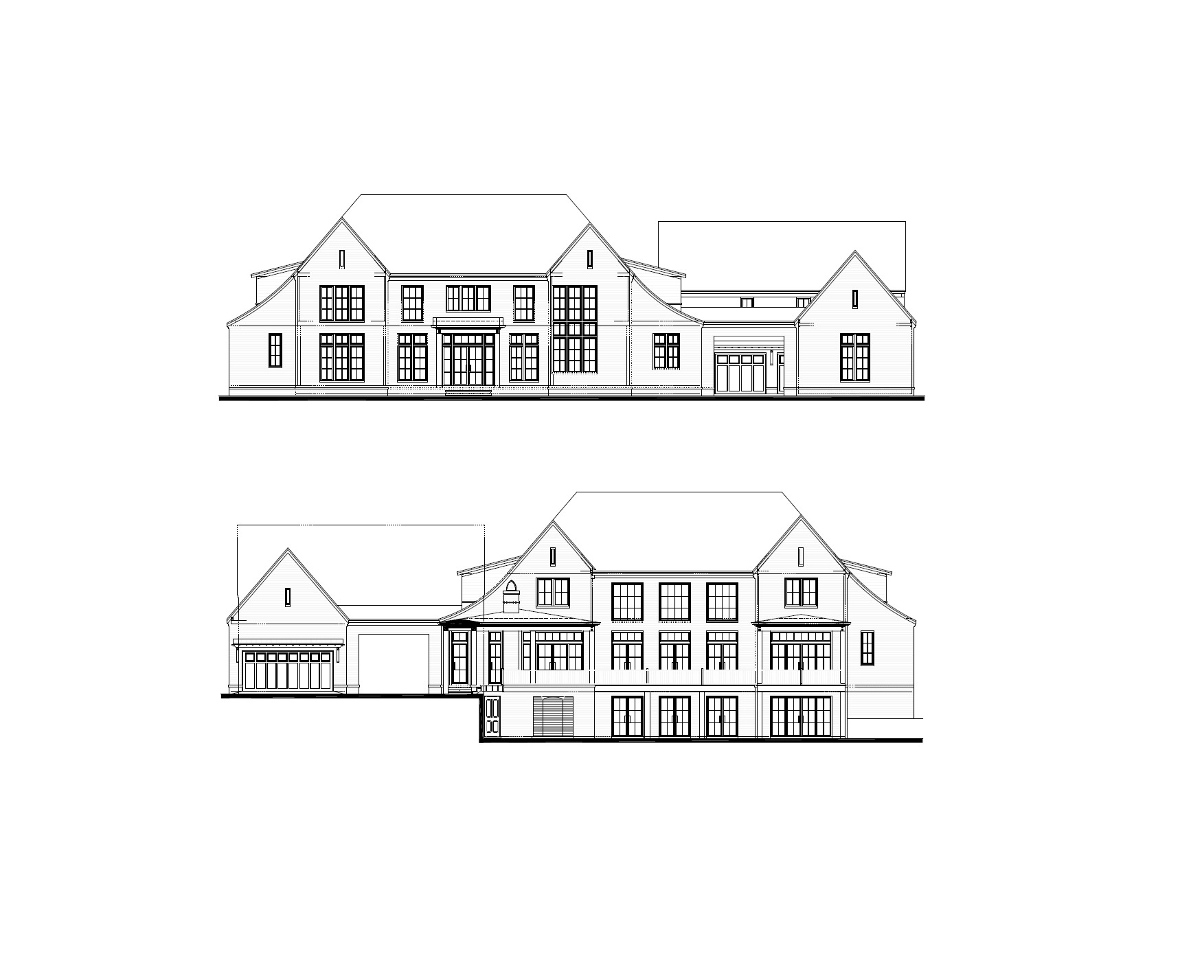 Luxury residence architectural elevations