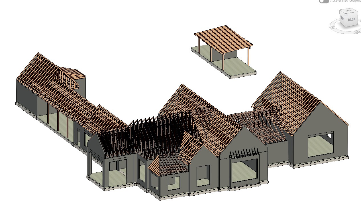 Clubhouse structural framing model