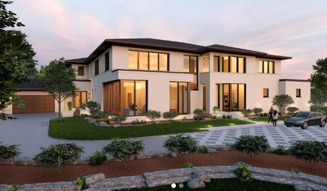 Front rendering of a 15,011 square-foot custom luxury residence in Germantown, Tennessee